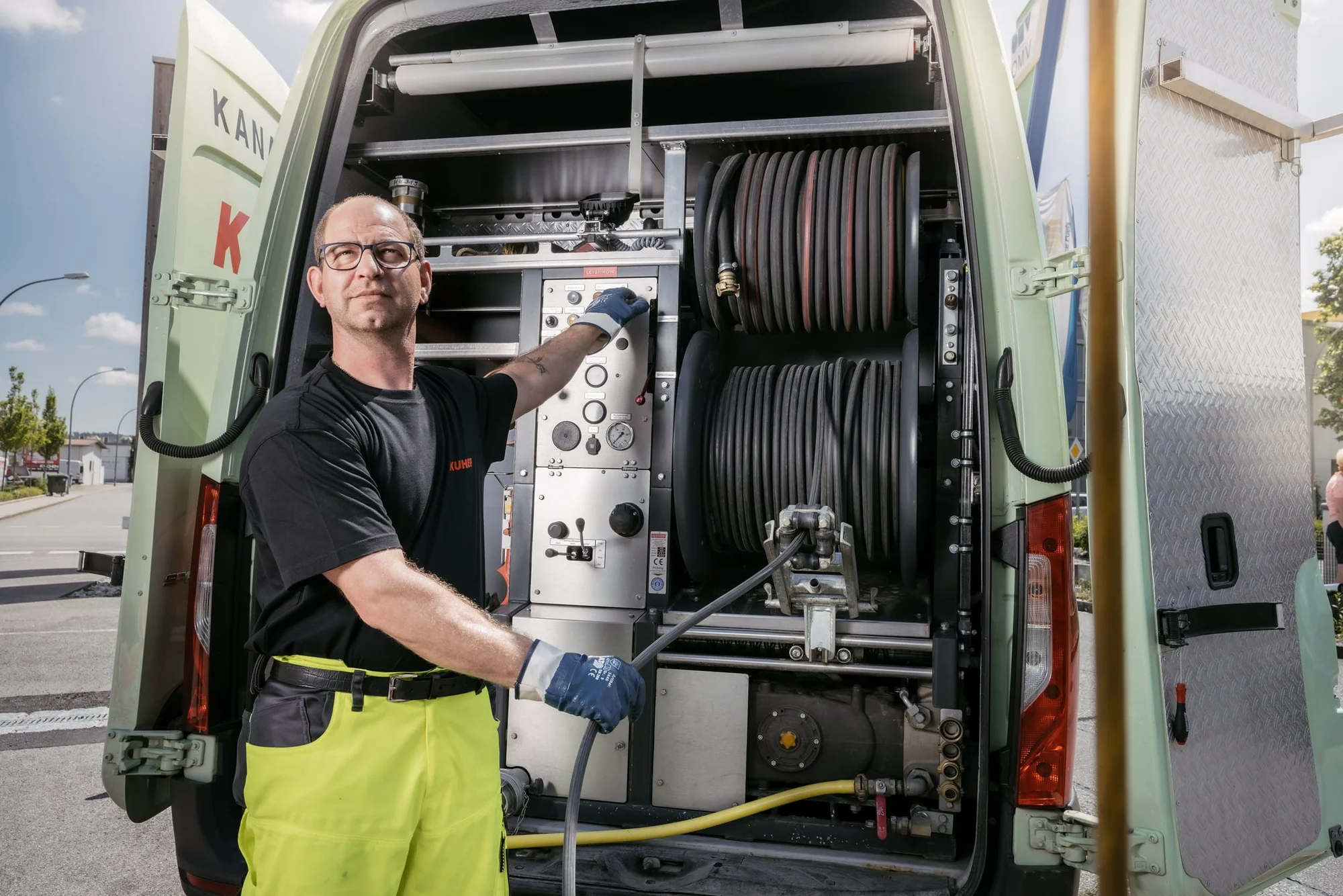 Ablauf einer Kanalreinigung in Zell